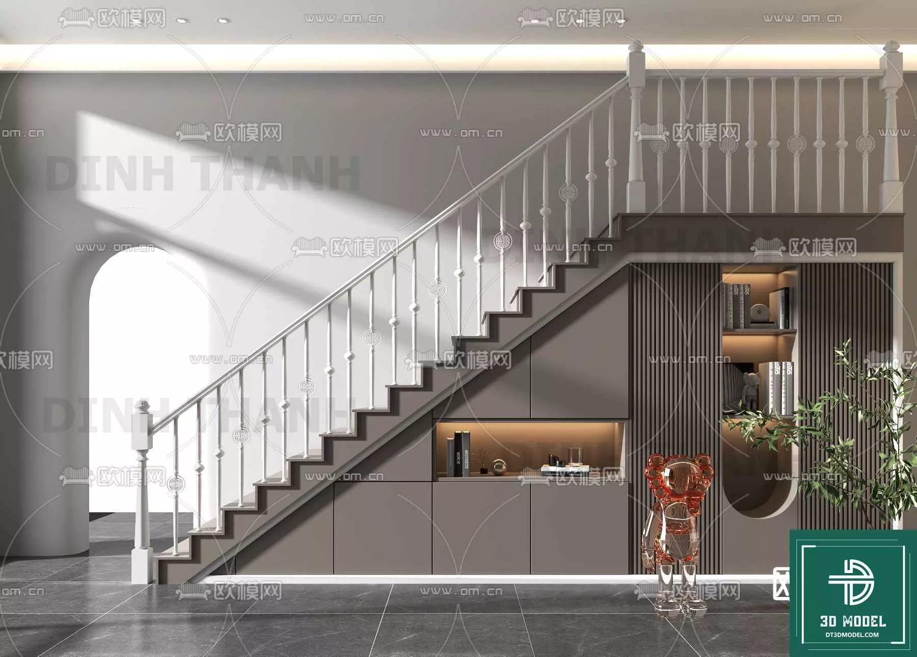 MODERN STAIR - SKETCHUP 3D MODEL - VRAY OR ENSCAPE - ID14140
