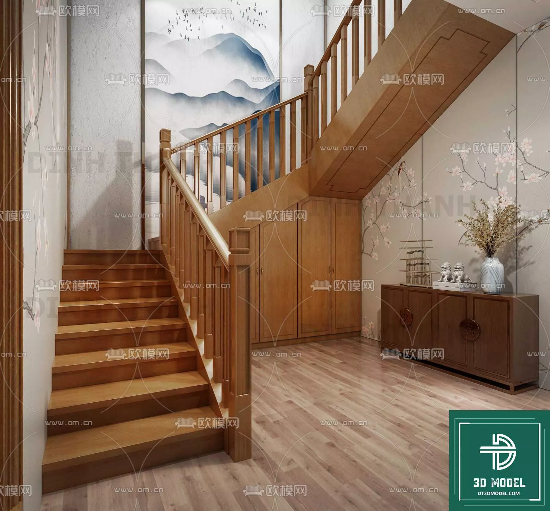 MODERN STAIR - SKETCHUP 3D MODEL - VRAY OR ENSCAPE - ID14153