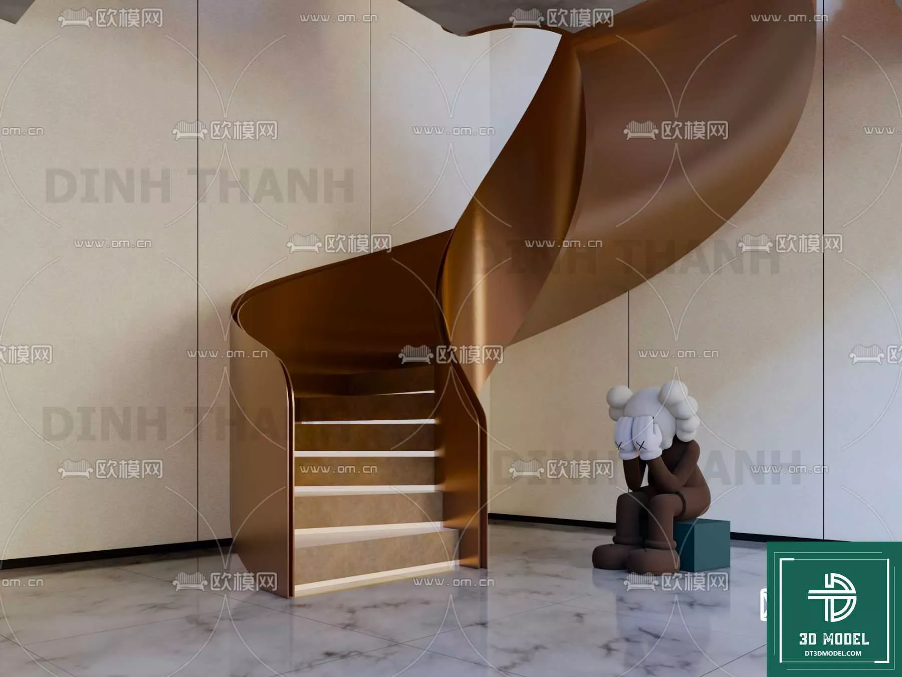 MODERN STAIR - SKETCHUP 3D MODEL - VRAY OR ENSCAPE - ID14159
