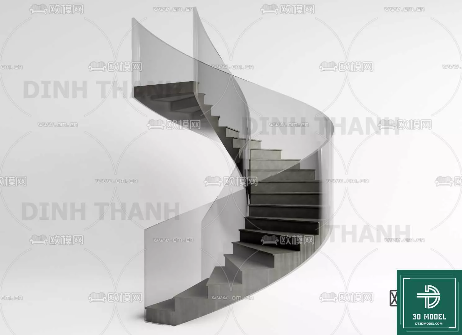 MODERN STAIR - SKETCHUP 3D MODEL - VRAY OR ENSCAPE - ID14174