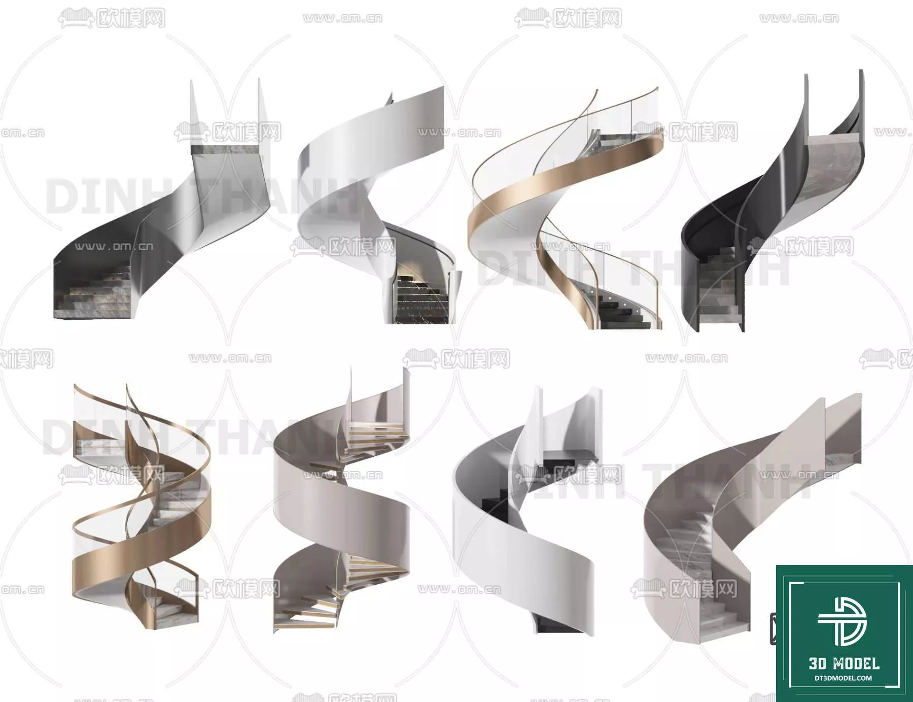 MODERN STAIR - SKETCHUP 3D MODEL - VRAY OR ENSCAPE - ID14177