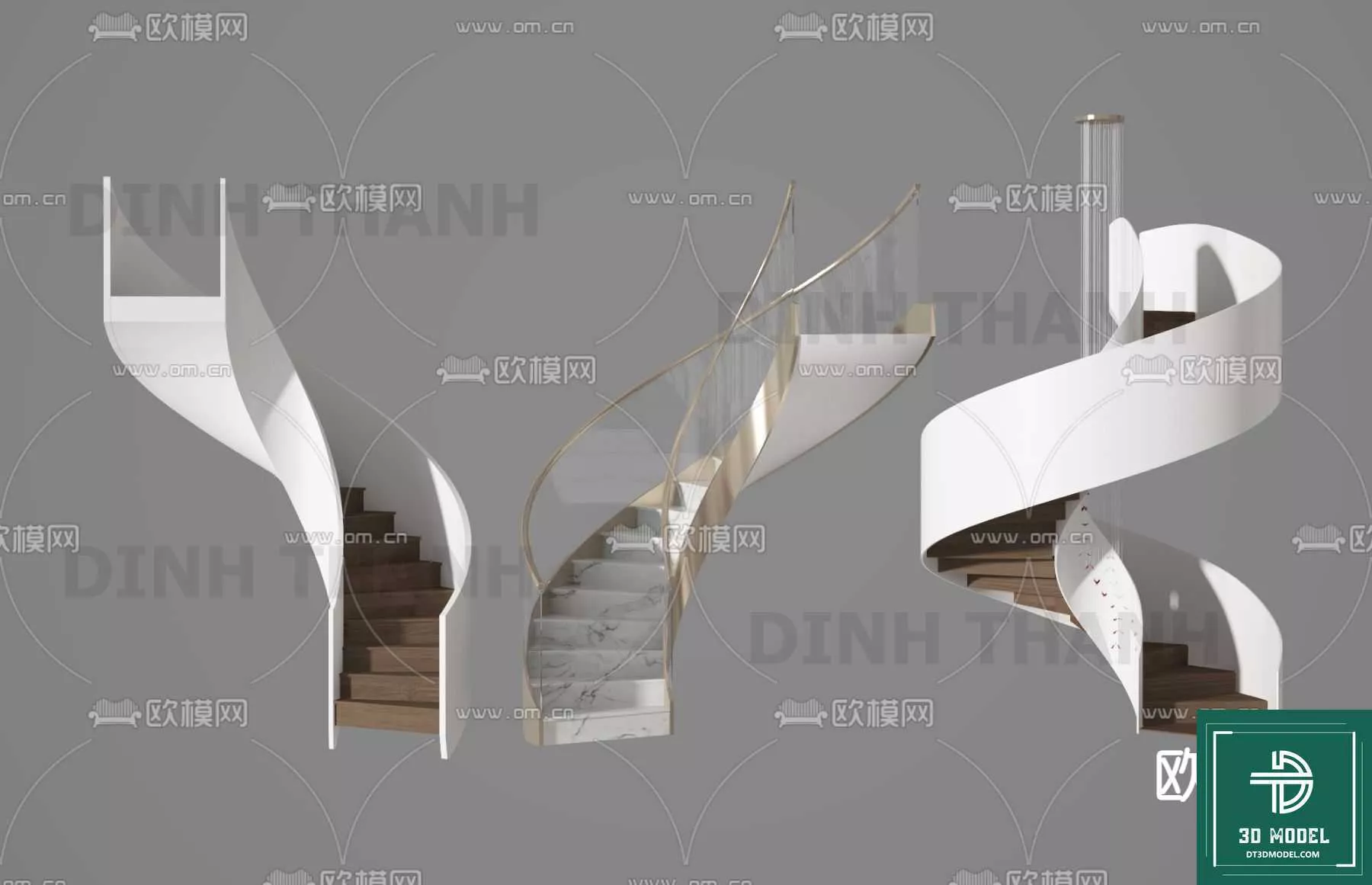 MODERN STAIR - SKETCHUP 3D MODEL - VRAY OR ENSCAPE - ID14182