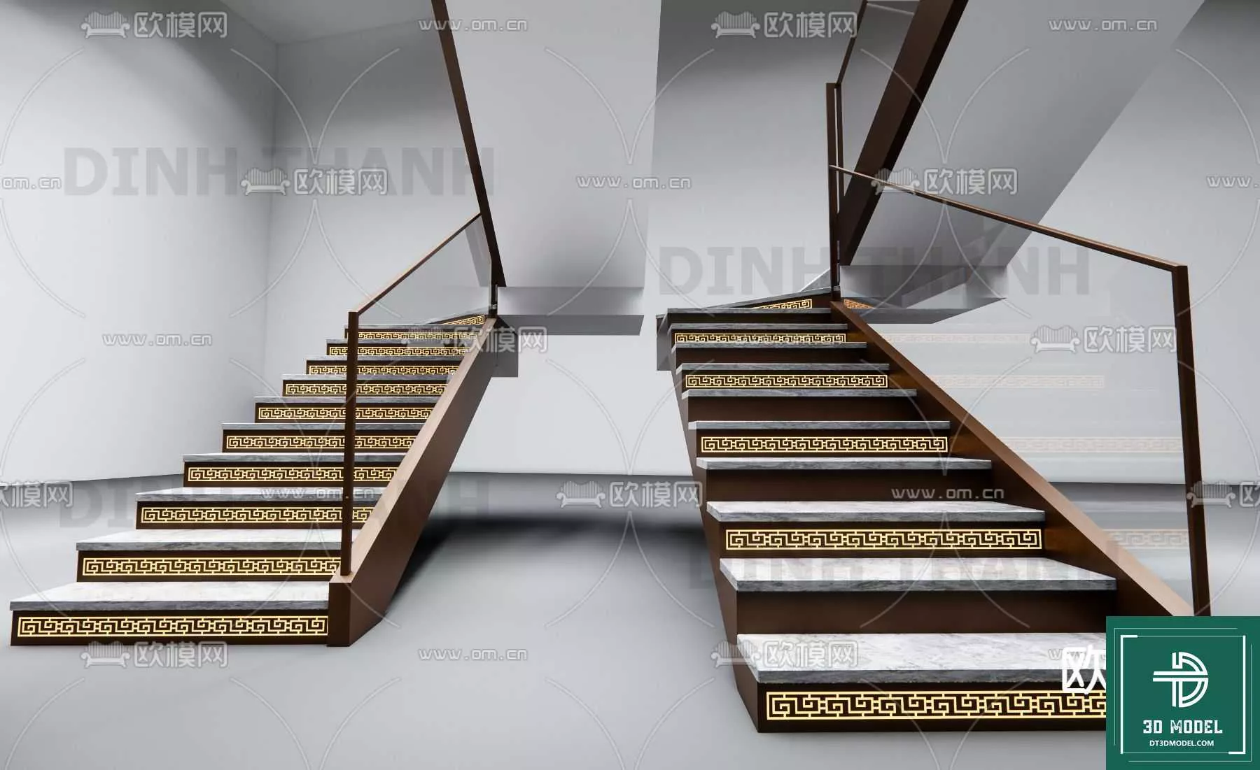 MODERN STAIR - SKETCHUP 3D MODEL - VRAY OR ENSCAPE - ID14185