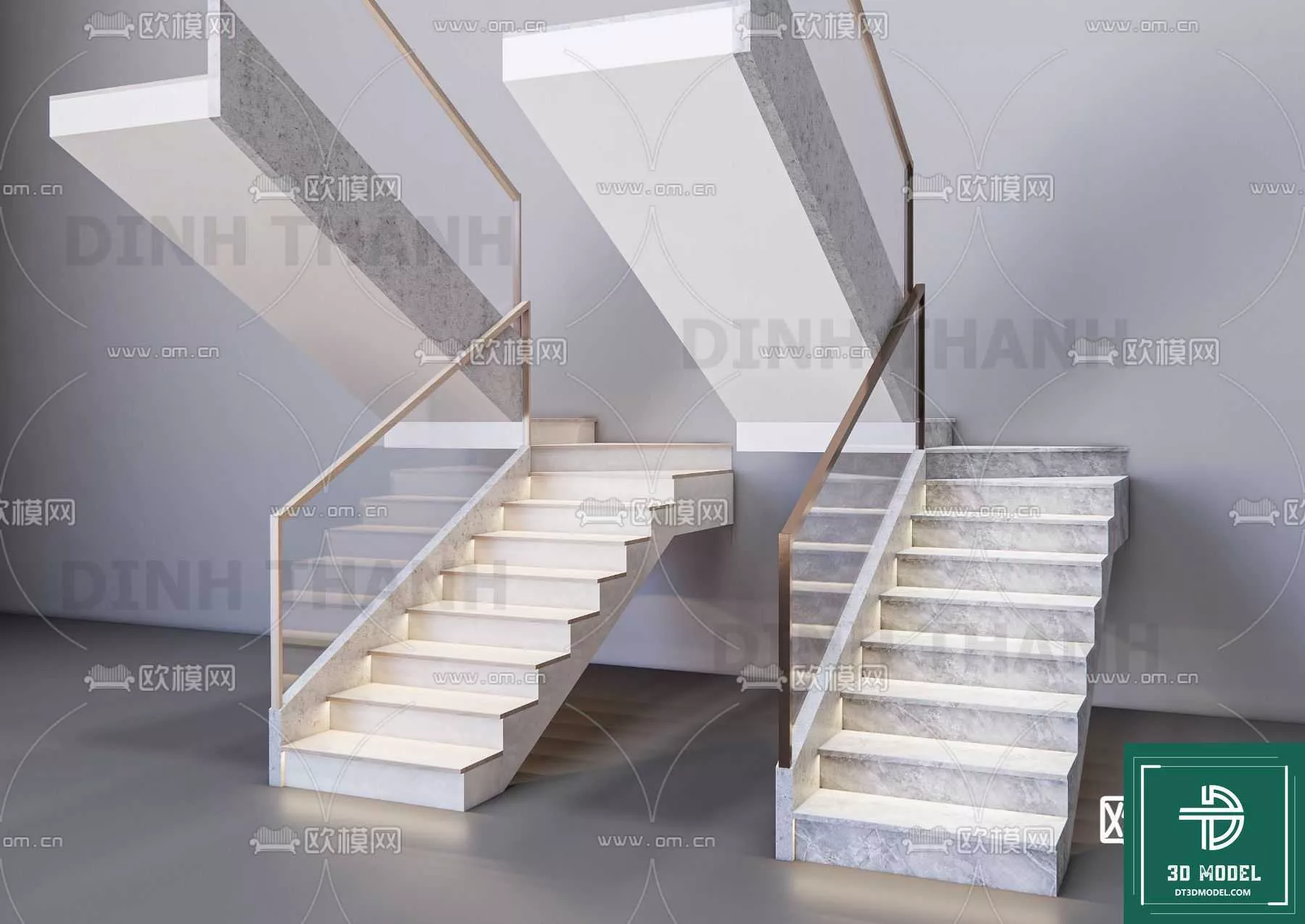MODERN STAIR - SKETCHUP 3D MODEL - VRAY OR ENSCAPE - ID14187
