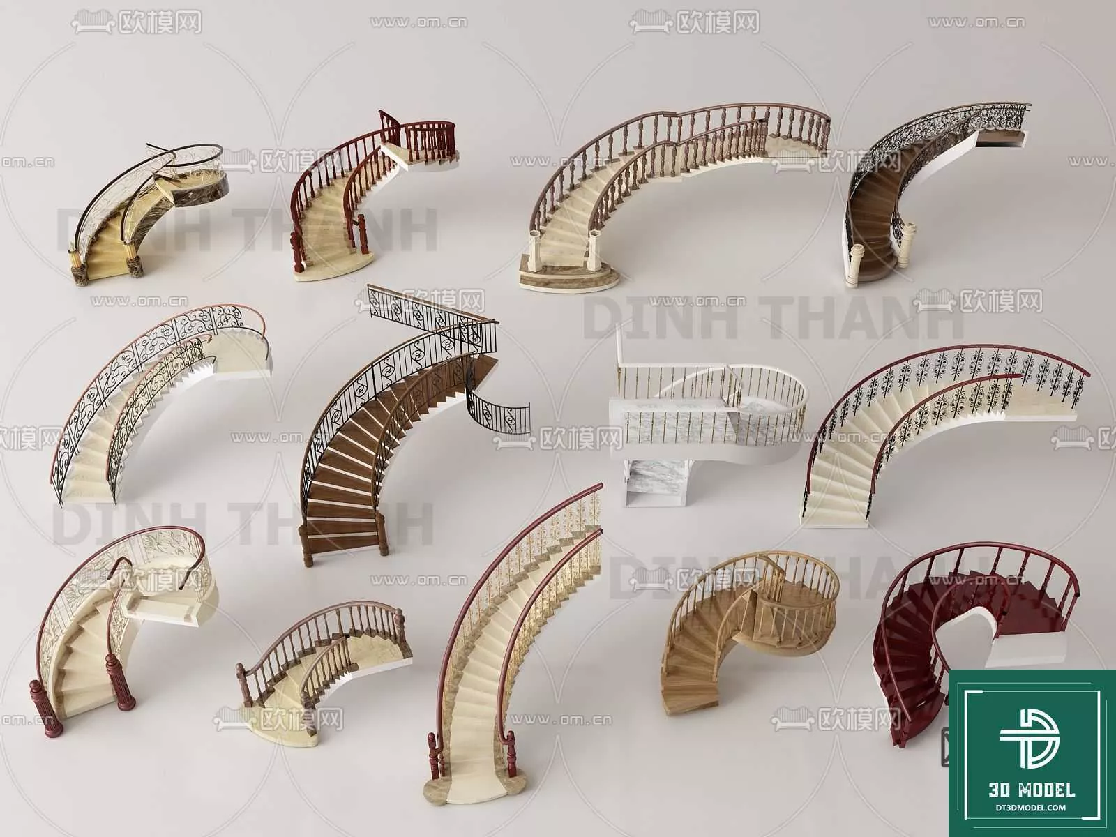 MODERN STAIR - SKETCHUP 3D MODEL - VRAY OR ENSCAPE - ID14192