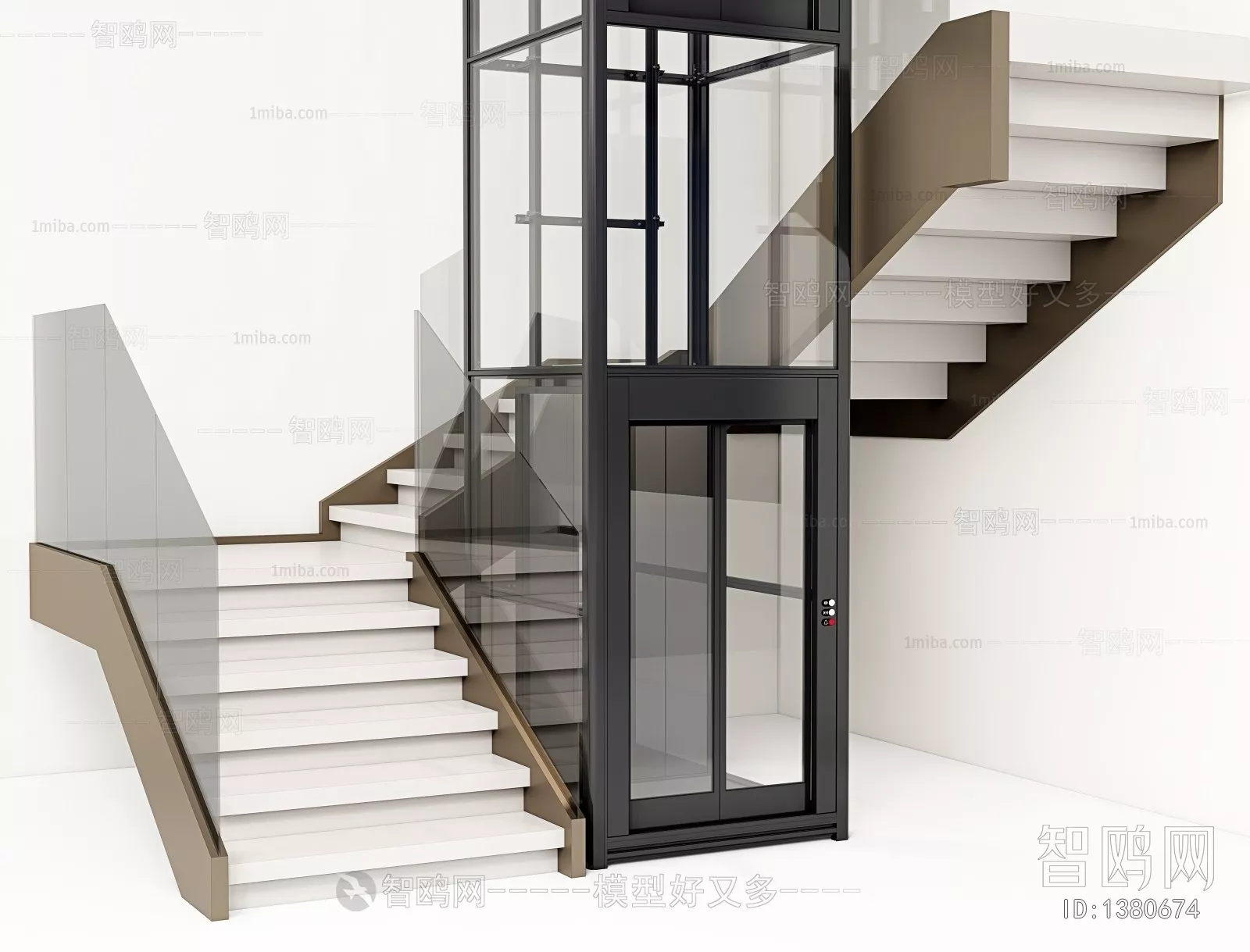 MODERN STAIR - SKETCHUP 3D MODEL - VRAY OR ENSCAPE - ID14209