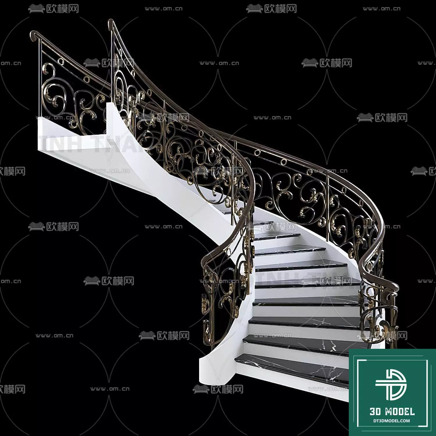 MODERN STAIR - SKETCHUP 3D MODEL - VRAY OR ENSCAPE - ID14219