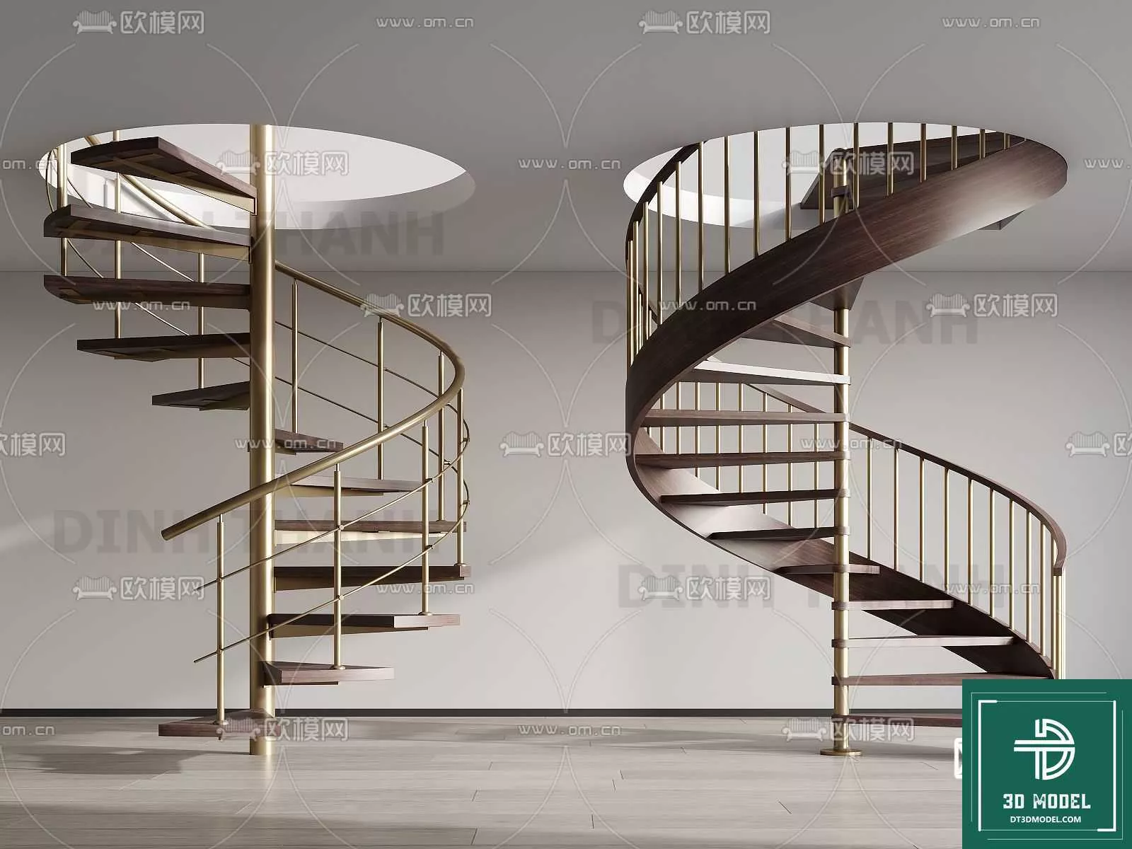 MODERN STAIR - SKETCHUP 3D MODEL - VRAY OR ENSCAPE - ID14223