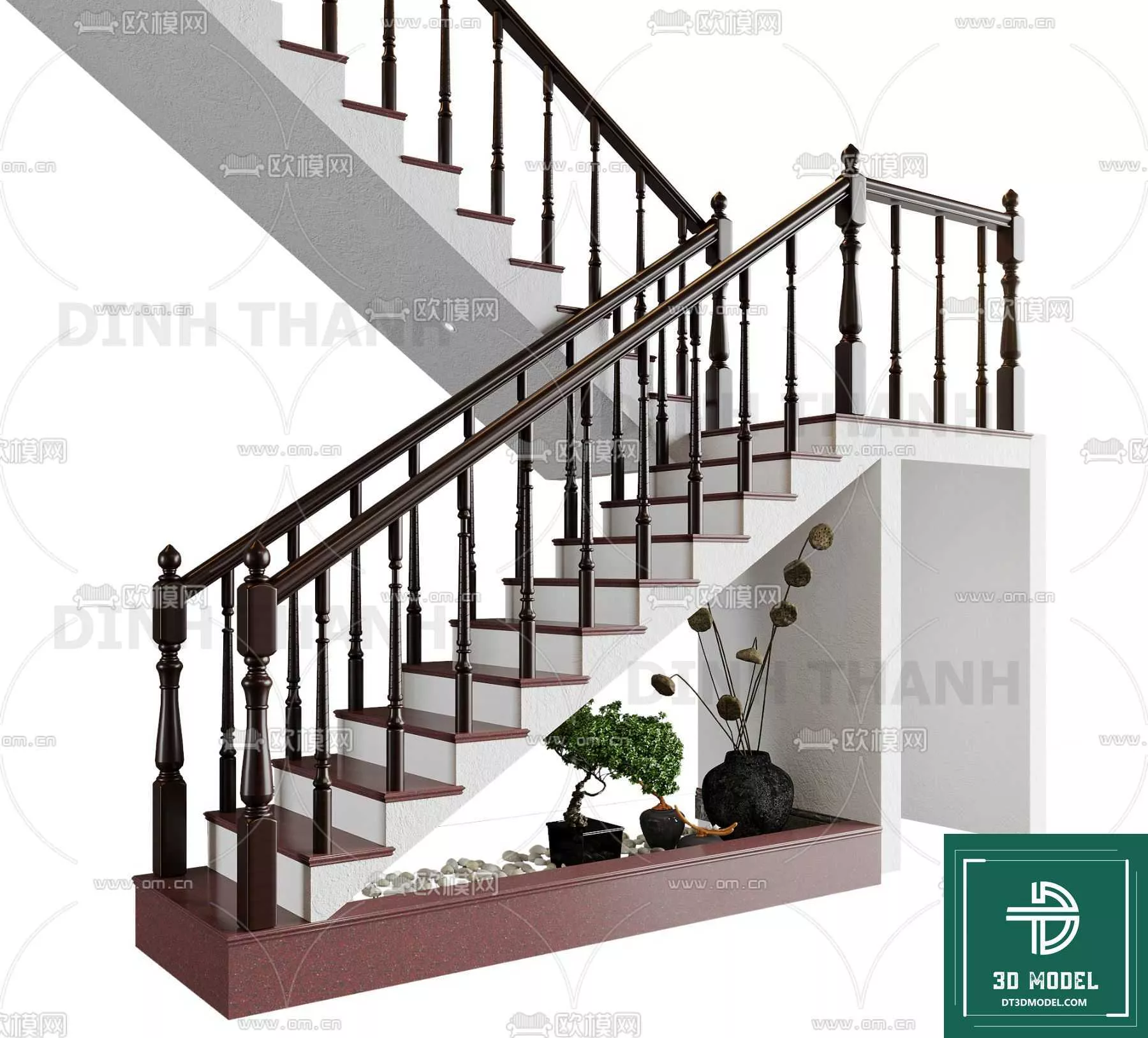 MODERN STAIR - SKETCHUP 3D MODEL - VRAY OR ENSCAPE - ID14234