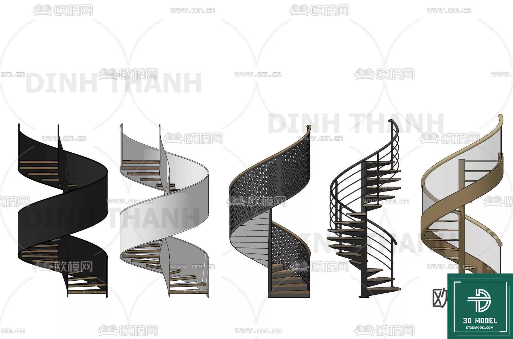MODERN STAIR - SKETCHUP 3D MODEL - VRAY OR ENSCAPE - ID14243