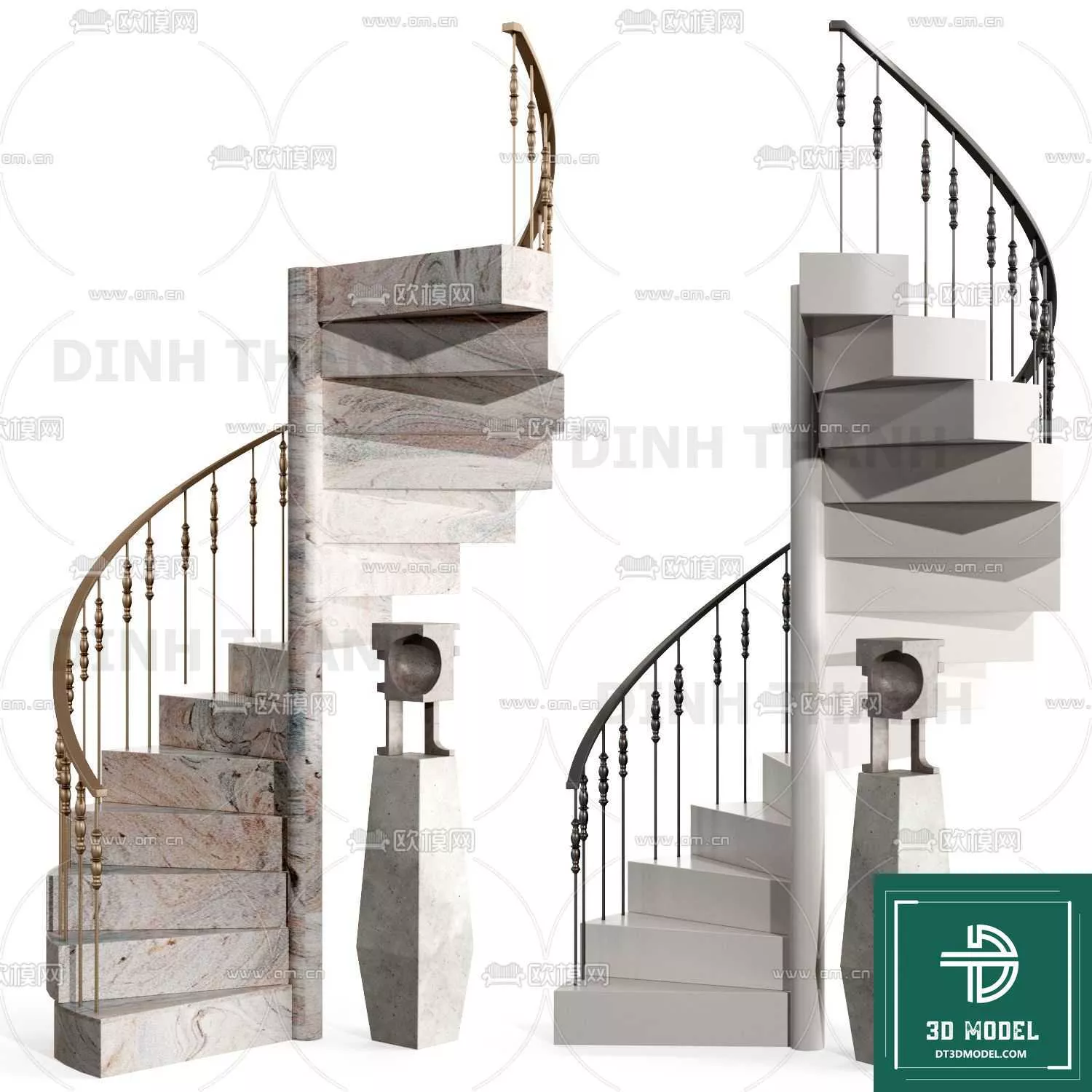 MODERN STAIR - SKETCHUP 3D MODEL - VRAY OR ENSCAPE - ID14244