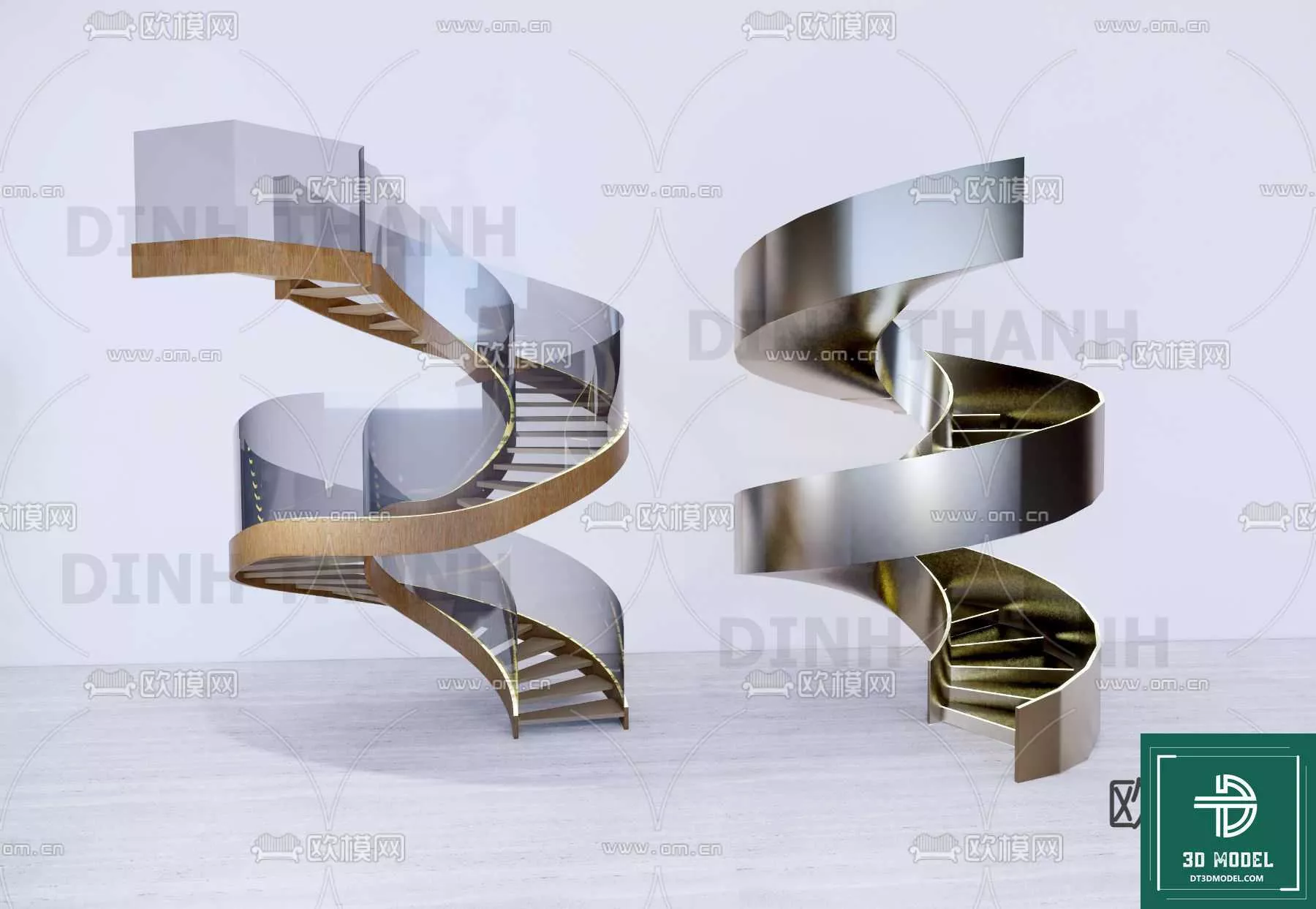 MODERN STAIR - SKETCHUP 3D MODEL - VRAY OR ENSCAPE - ID14248