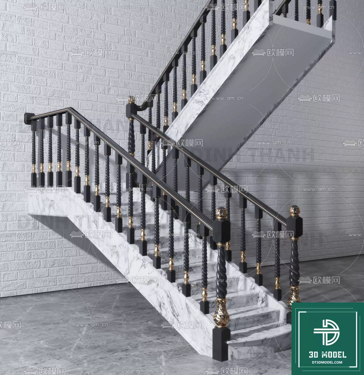 MODERN STAIR - SKETCHUP 3D MODEL - VRAY OR ENSCAPE - ID14263