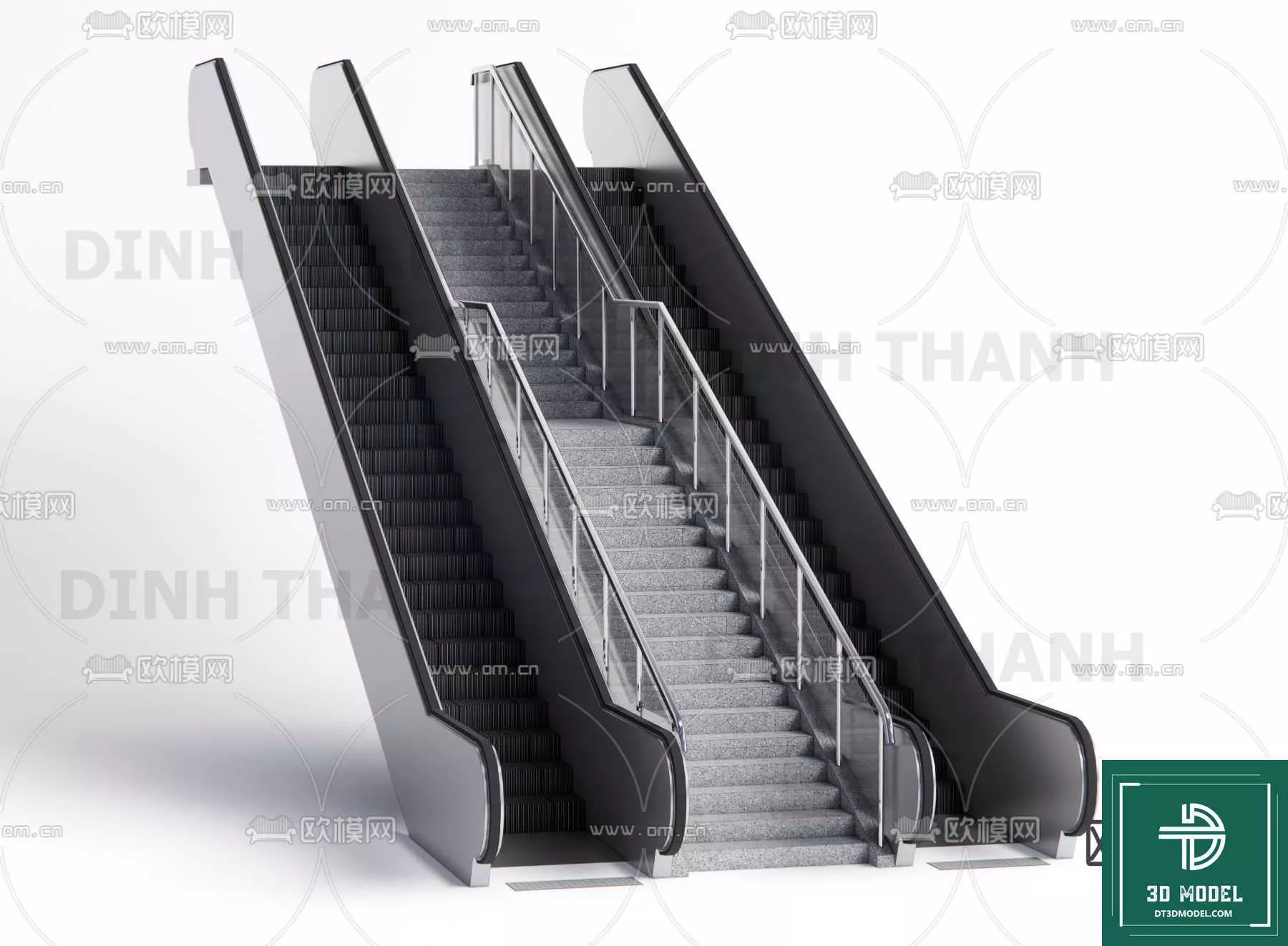 MODERN STAIR - SKETCHUP 3D MODEL - VRAY OR ENSCAPE - ID14266