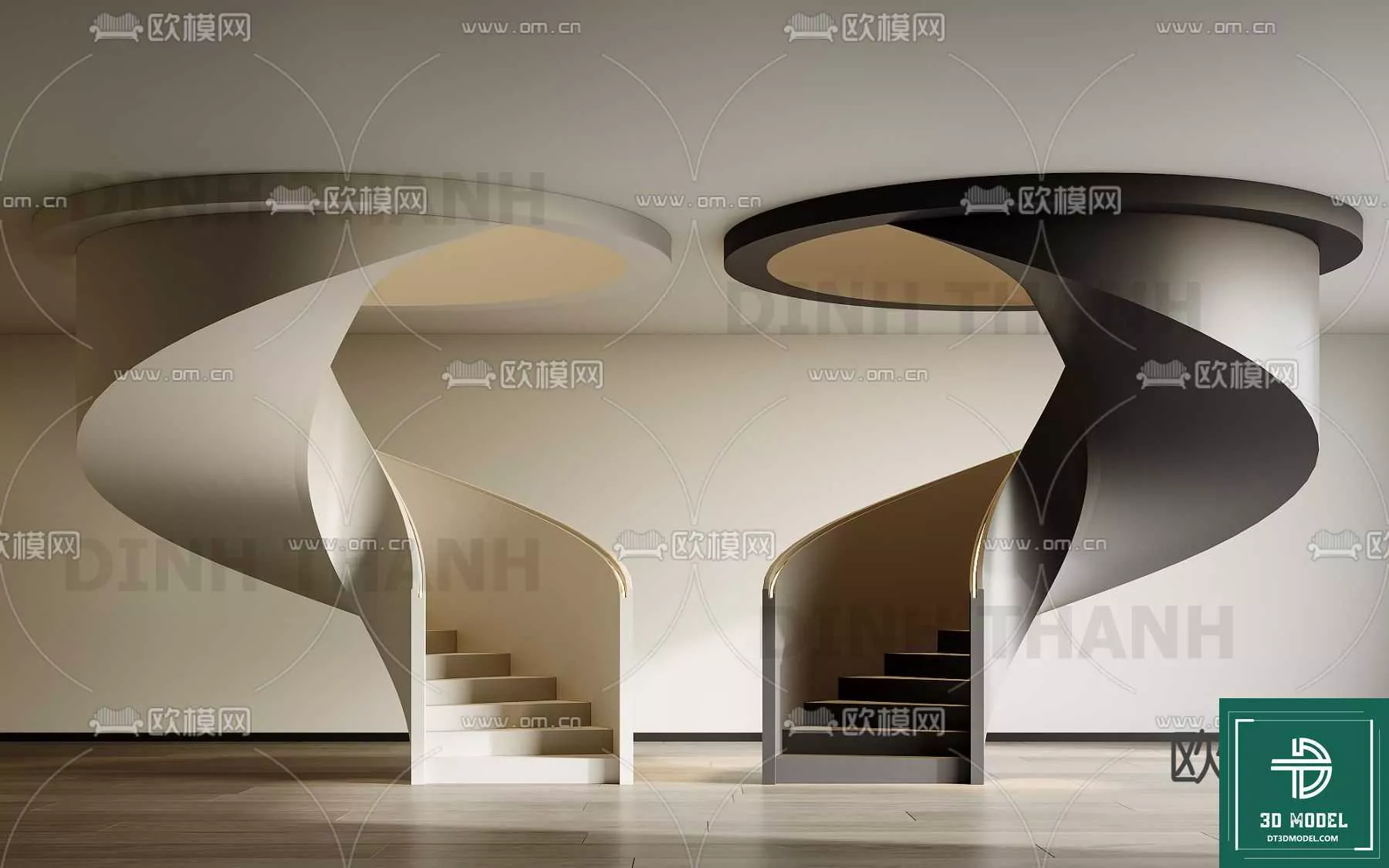 MODERN STAIR - SKETCHUP 3D MODEL - VRAY OR ENSCAPE - ID14272