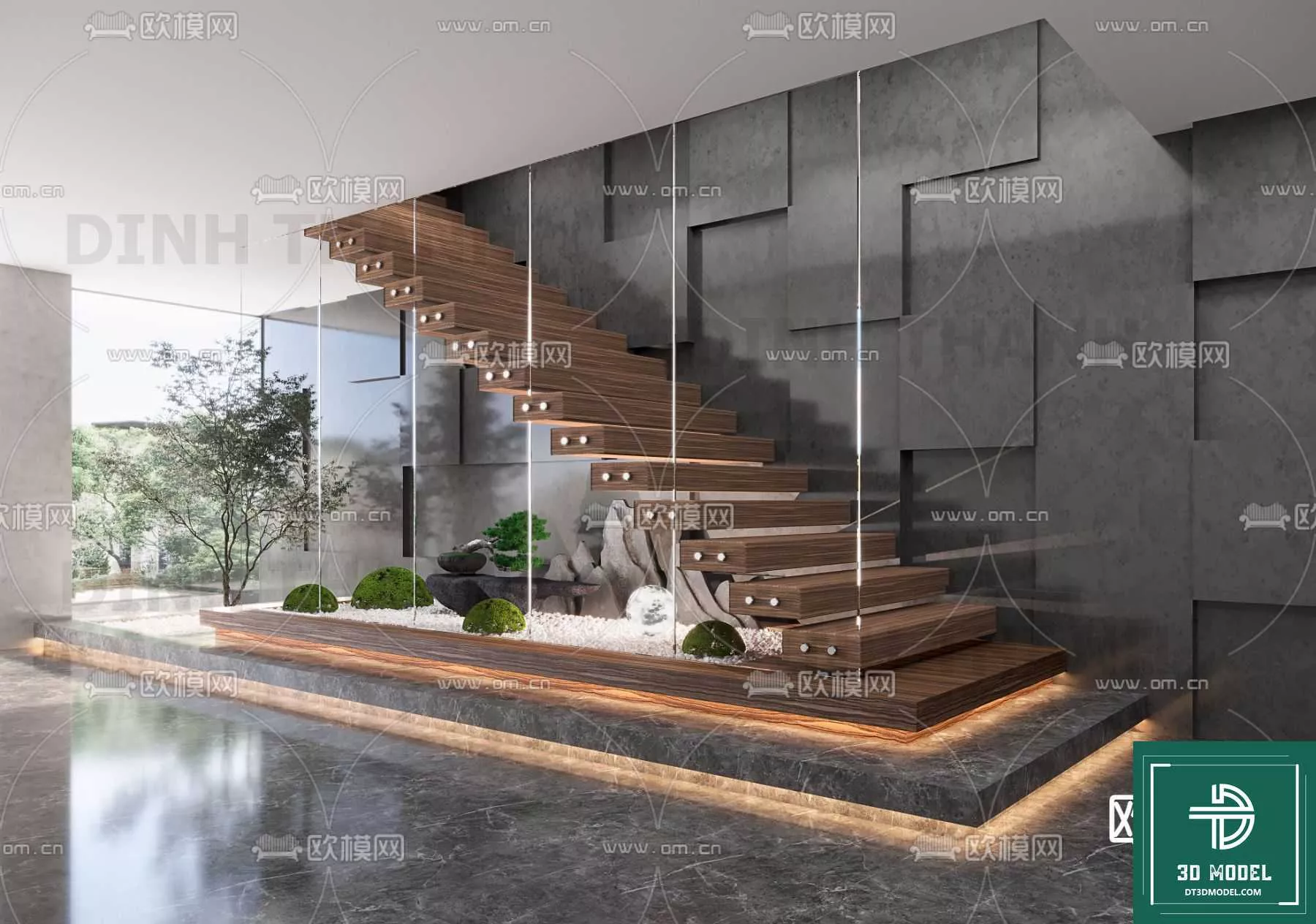 MODERN STAIR – SKETCHUP 3D MODEL – VRAY OR ENSCAPE – ID14287 | SketchUp ...