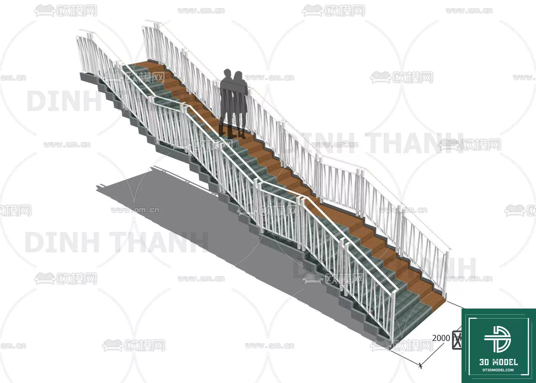 MODERN STAIR - SKETCHUP 3D MODEL - VRAY OR ENSCAPE - ID14289