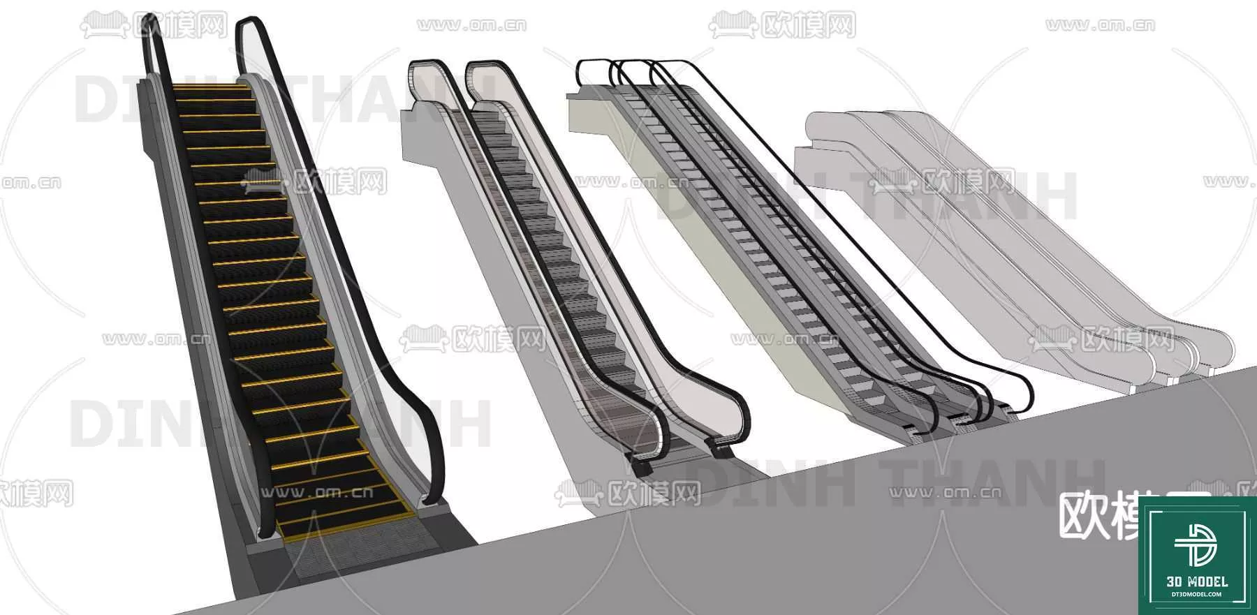 MODERN STAIR - SKETCHUP 3D MODEL - VRAY OR ENSCAPE - ID14297