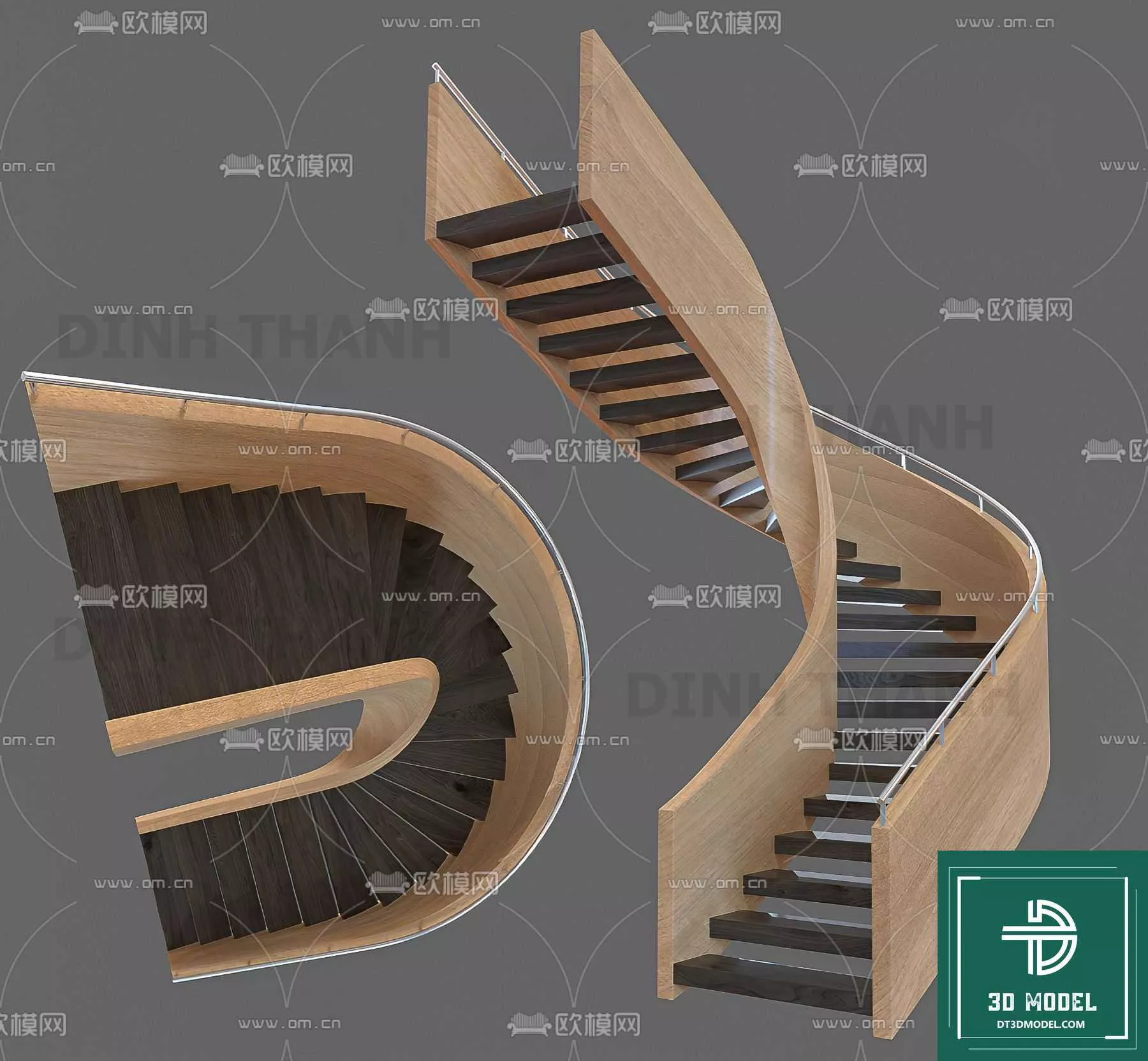 MODERN STAIR - SKETCHUP 3D MODEL - VRAY OR ENSCAPE - ID14302