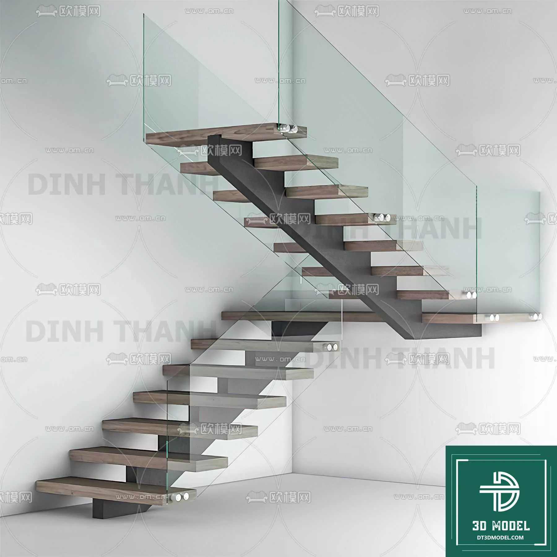 MODERN STAIR - SKETCHUP 3D MODEL - VRAY OR ENSCAPE - ID14305