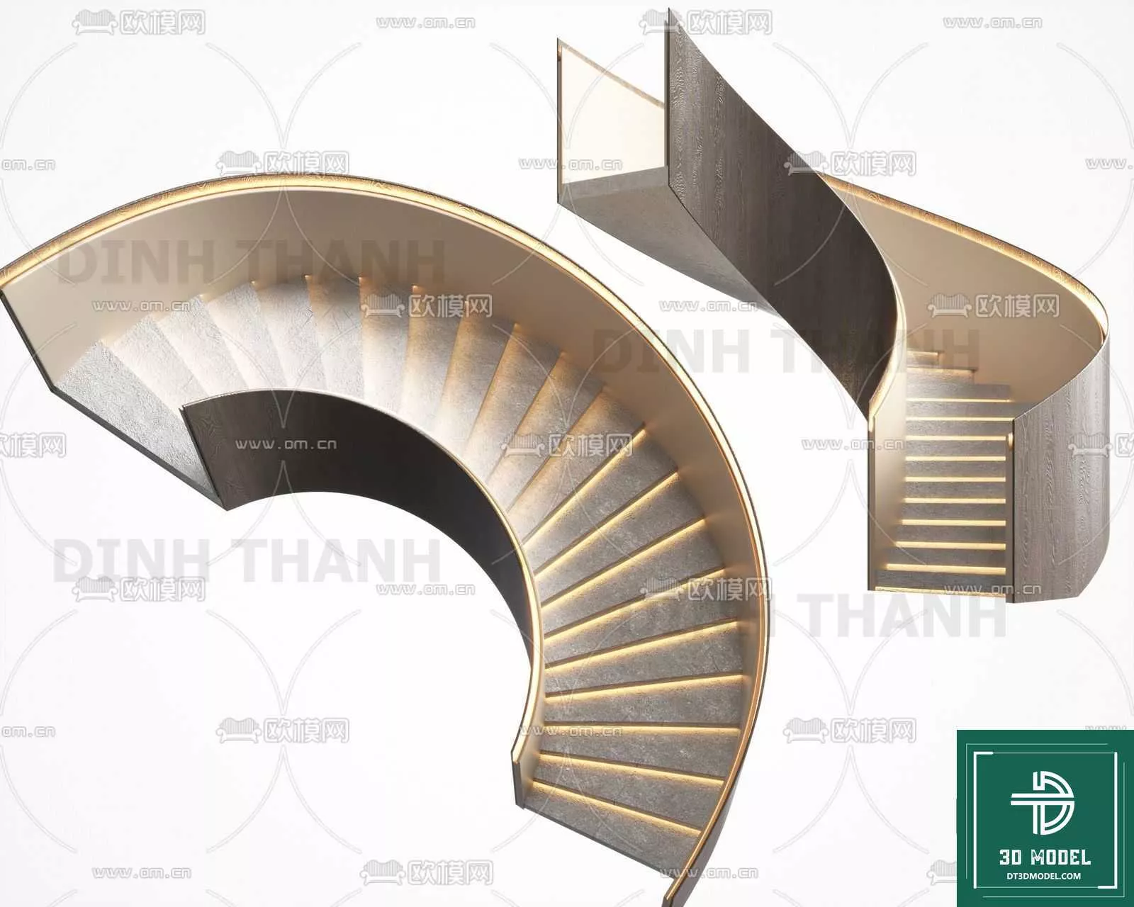 MODERN STAIR - SKETCHUP 3D MODEL - VRAY OR ENSCAPE - ID14306