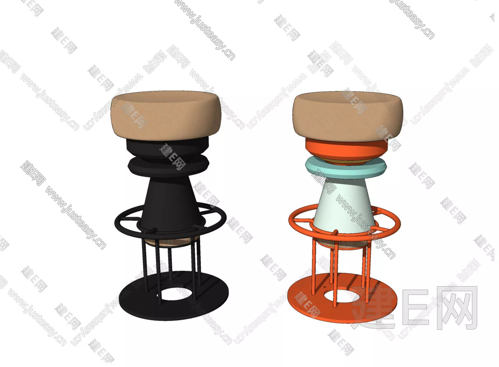 MODERN STOOL - SKETCHUP 3D MODEL - ENSCAPE - 104285457