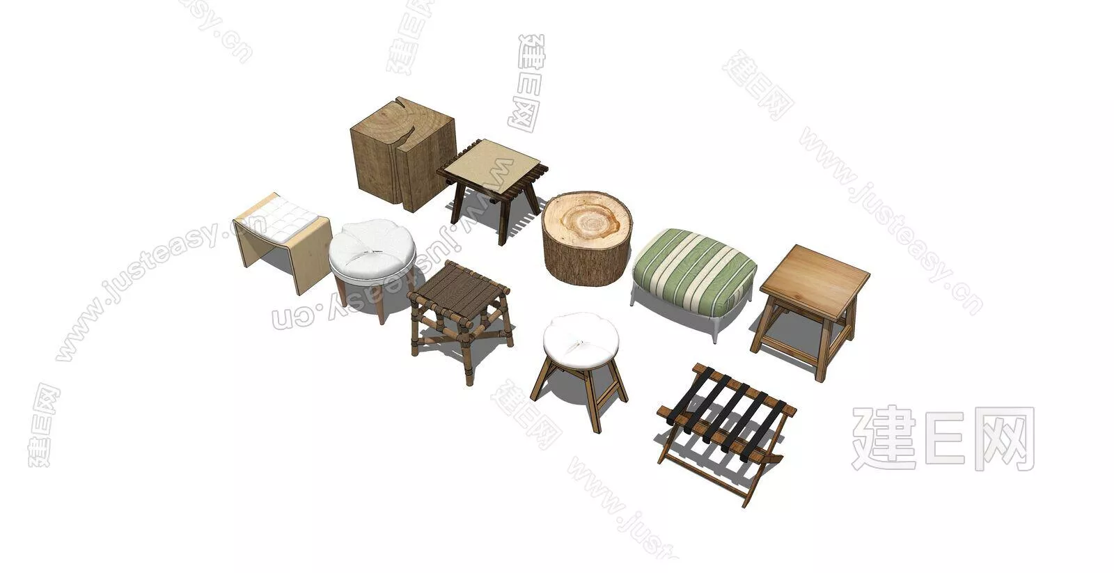 MODERN STOOL - SKETCHUP 3D MODEL - ENSCAPE - 112083411