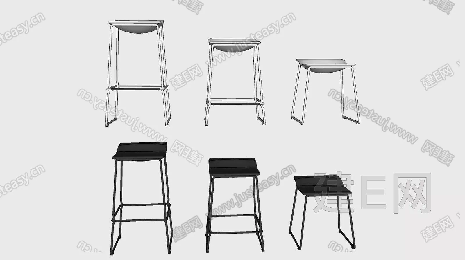 MODERN STOOL - SKETCHUP 3D MODEL - ENSCAPE - 112345432