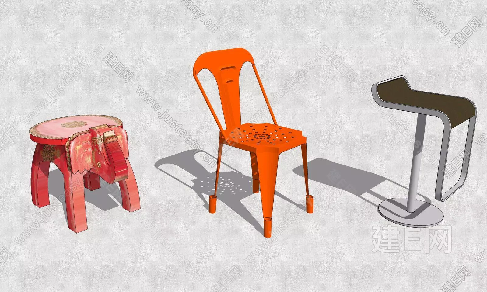 MODERN STOOL - SKETCHUP 3D MODEL - ENSCAPE - 112804225