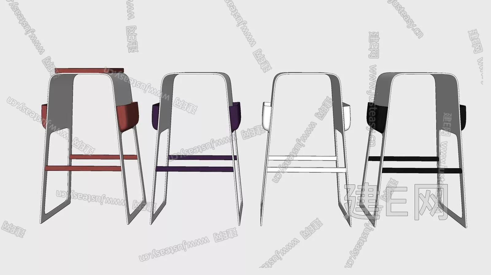 MODERN STOOL - SKETCHUP 3D MODEL - ENSCAPE - 113066314