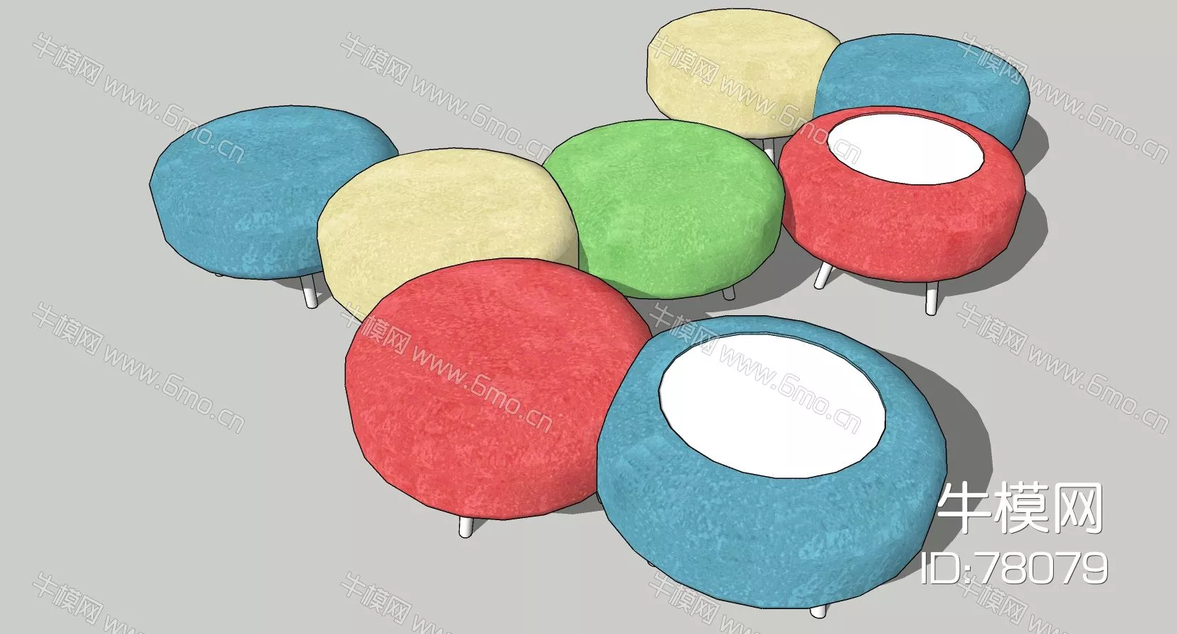 MODERN STOOL - SKETCHUP 3D MODEL - ENSCAPE - 78079