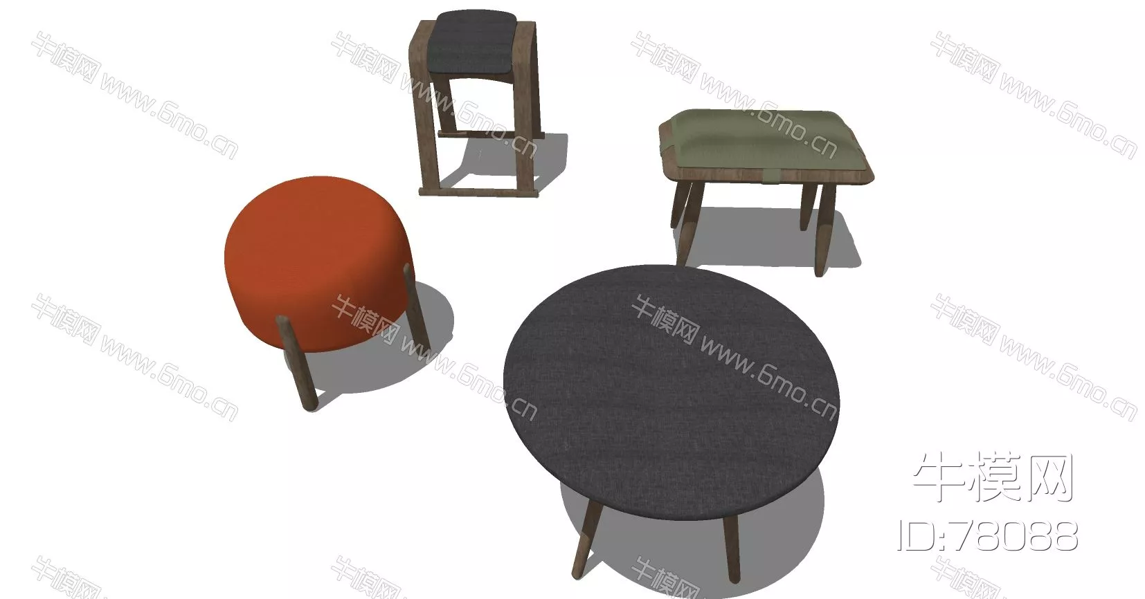 MODERN STOOL - SKETCHUP 3D MODEL - ENSCAPE - 78088