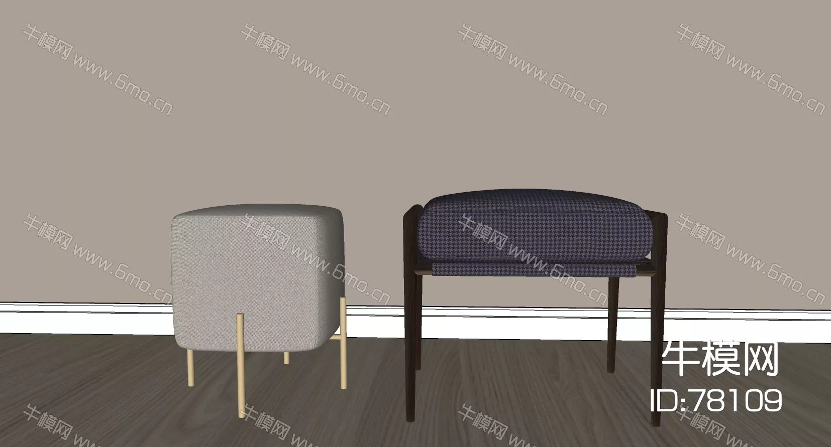 MODERN STOOL - SKETCHUP 3D MODEL - ENSCAPE - 78109