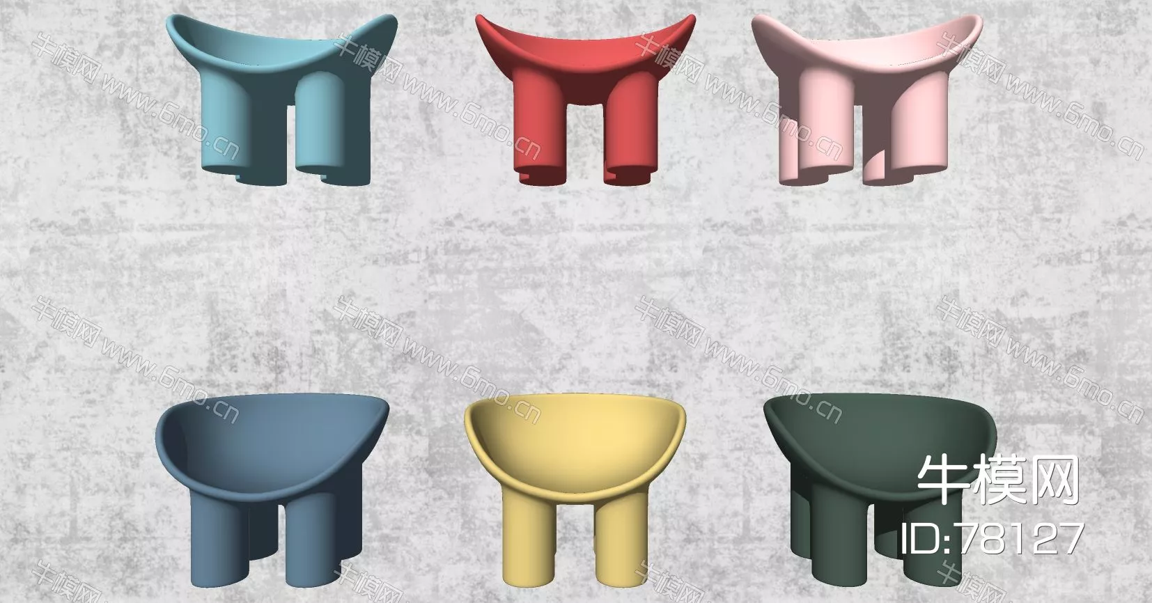 MODERN STOOL - SKETCHUP 3D MODEL - ENSCAPE - 78127