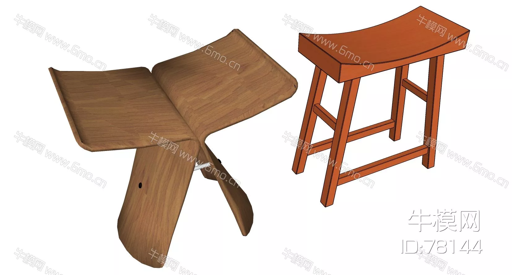 MODERN STOOL - SKETCHUP 3D MODEL - ENSCAPE - 78144