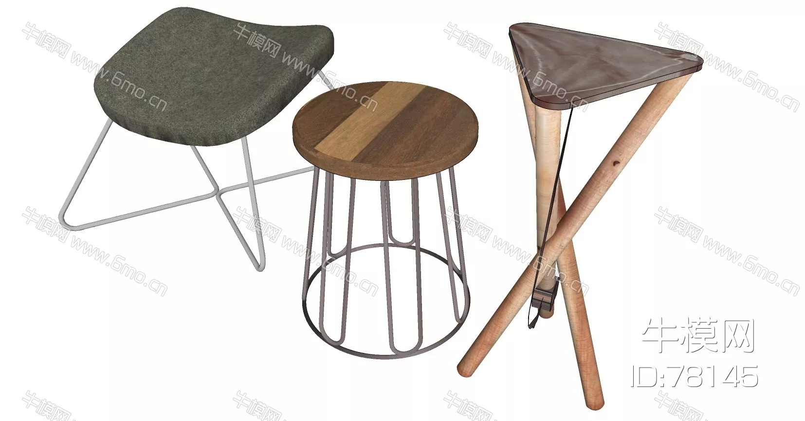 MODERN STOOL - SKETCHUP 3D MODEL - ENSCAPE - 78145