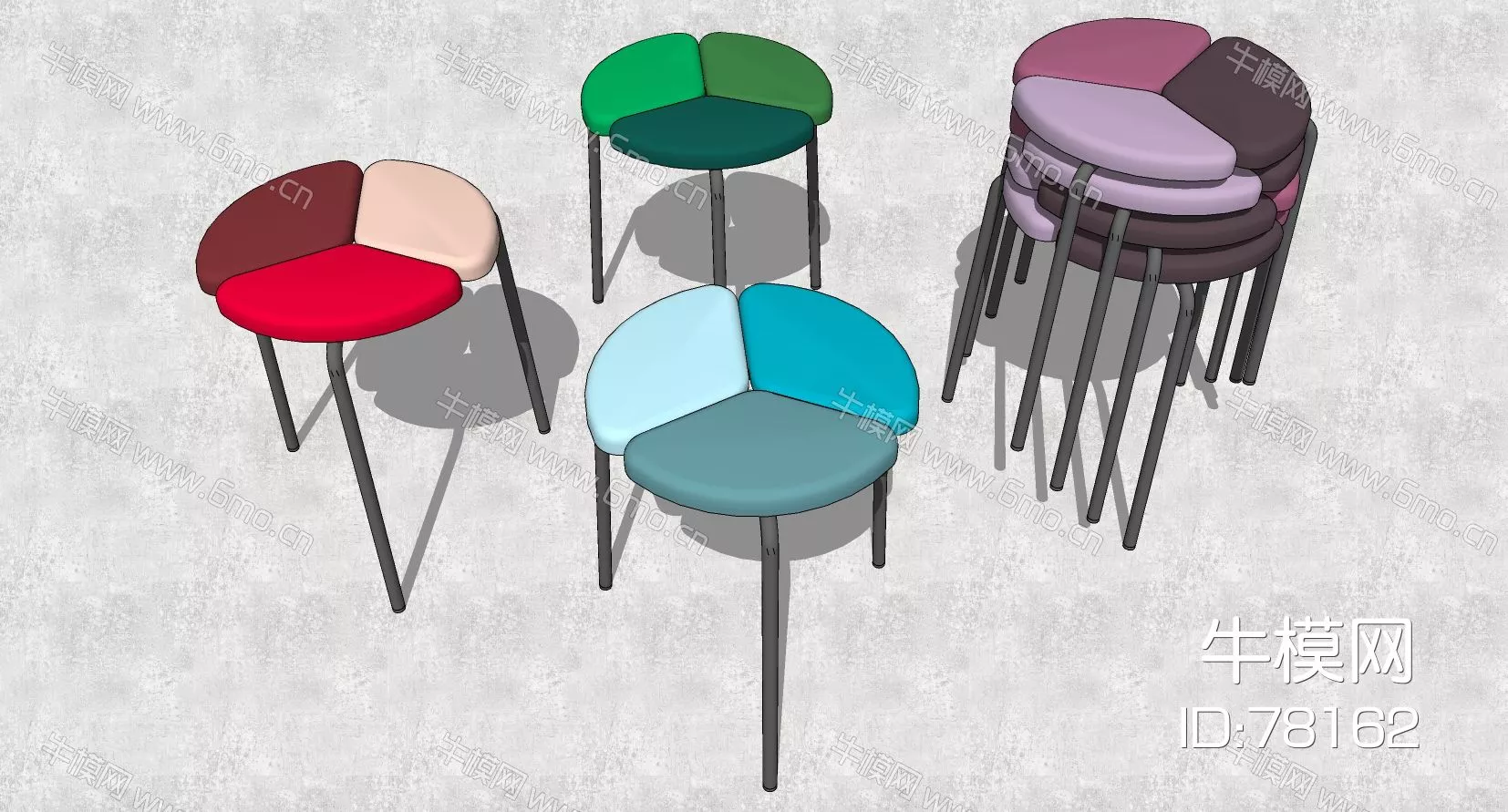 MODERN STOOL - SKETCHUP 3D MODEL - ENSCAPE - 78162