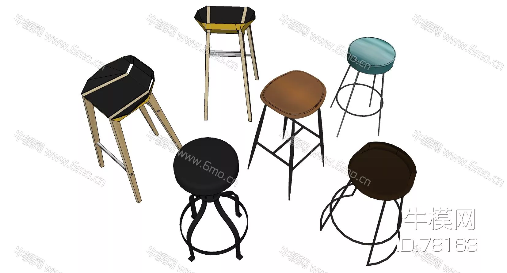 MODERN STOOL - SKETCHUP 3D MODEL - ENSCAPE - 78163