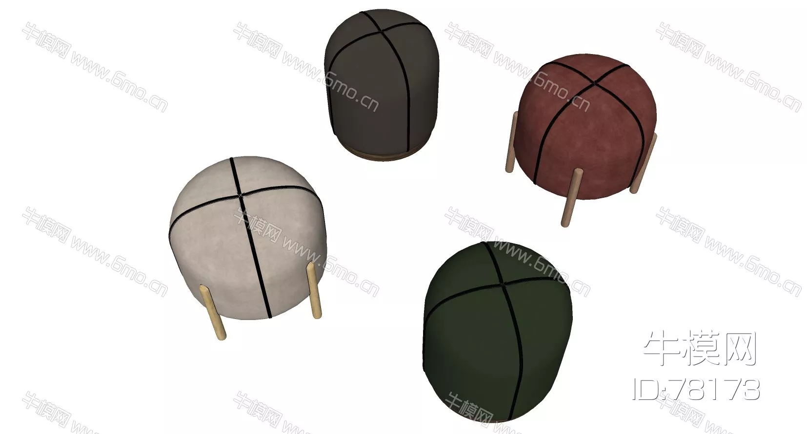 MODERN STOOL - SKETCHUP 3D MODEL - ENSCAPE - 78173