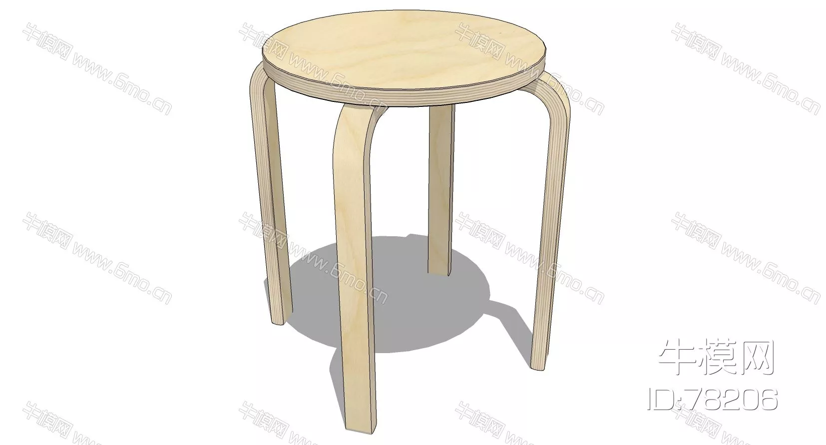 MODERN STOOL - SKETCHUP 3D MODEL - ENSCAPE - 78206