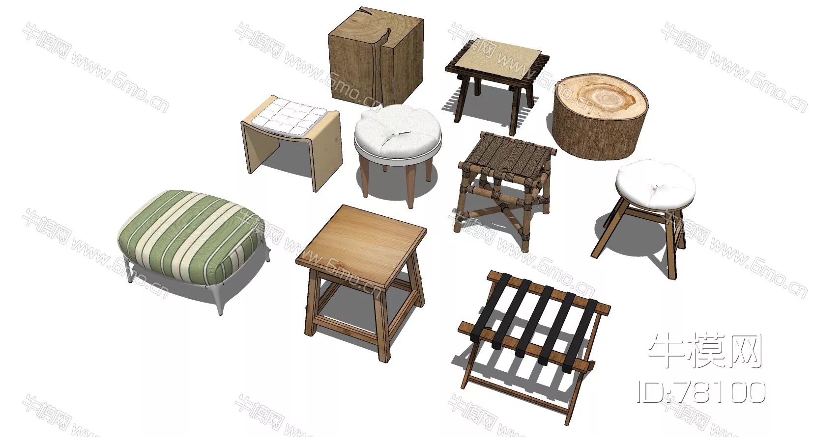 MODERN STOOL - SKETCHUP 3D MODEL - VRAY - 78100