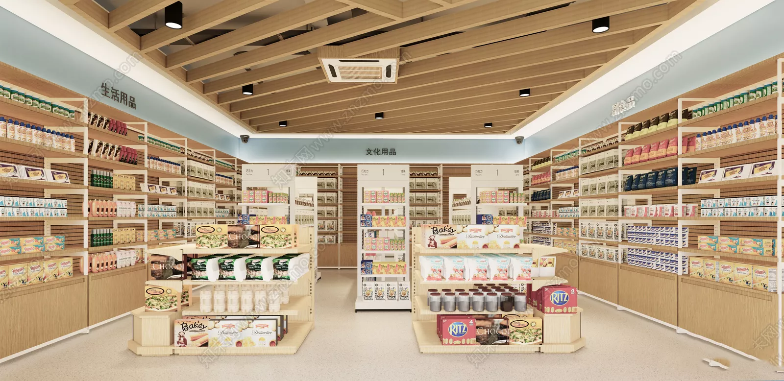 MODERN SUPERMARKET - SKETCHUP 3D SCENE - VRAY OR ENSCAPE - ID14348