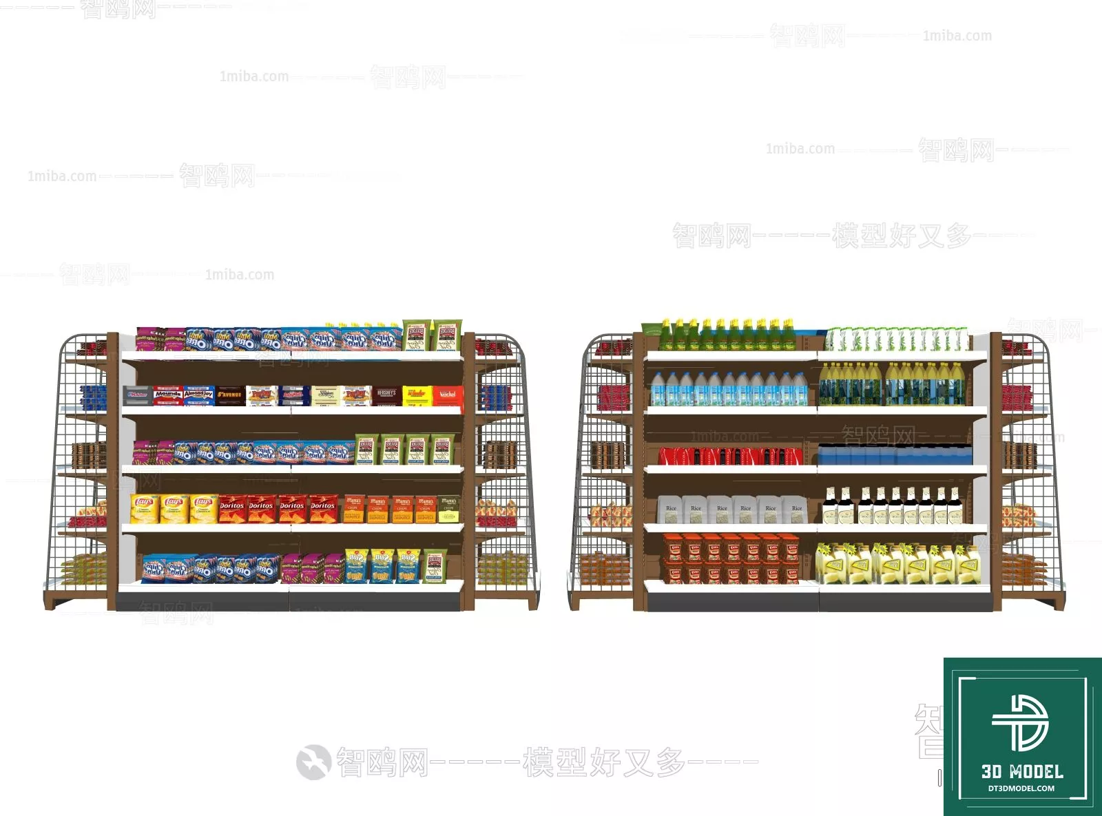 MODERN SUPERMARKET - SKETCHUP 3D SCENE - VRAY OR ENSCAPE - ID14381