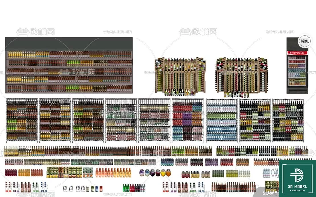 MODERN SUPERMARKET - SKETCHUP 3D SCENE - VRAY OR ENSCAPE - ID14388