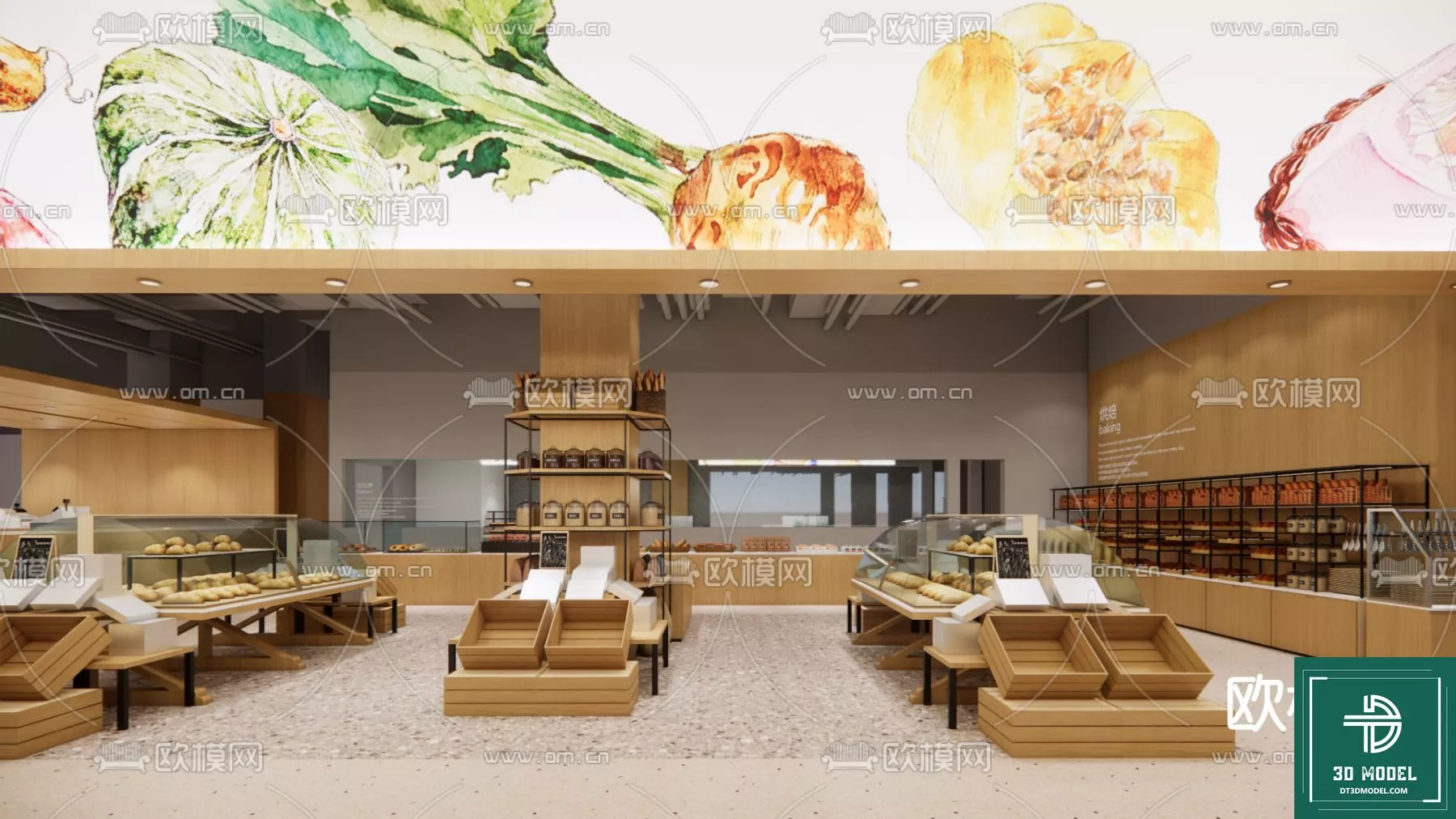 MODERN SUPERMARKET - SKETCHUP 3D SCENE - VRAY OR ENSCAPE - ID14399