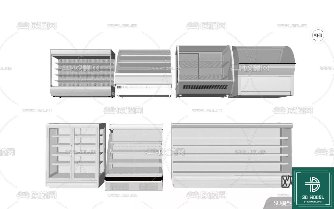 MODERN SUPERMARKET - SKETCHUP 3D SCENE - VRAY OR ENSCAPE - ID14407