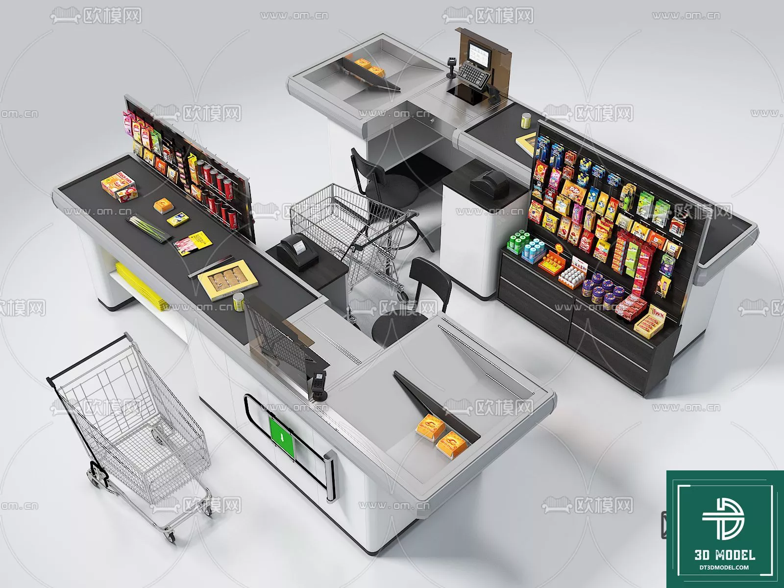 MODERN SUPERMARKET - SKETCHUP 3D SCENE - VRAY OR ENSCAPE - ID14433