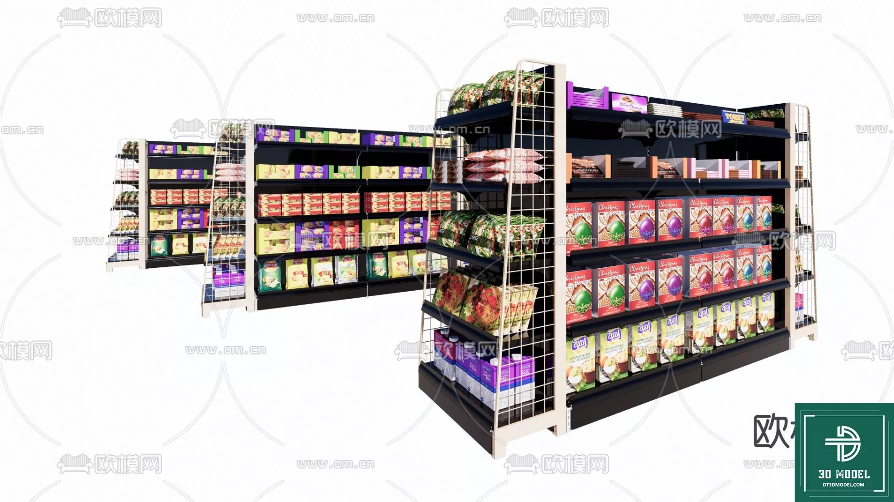 MODERN SUPERMARKET - SKETCHUP 3D SCENE - VRAY OR ENSCAPE - ID14450