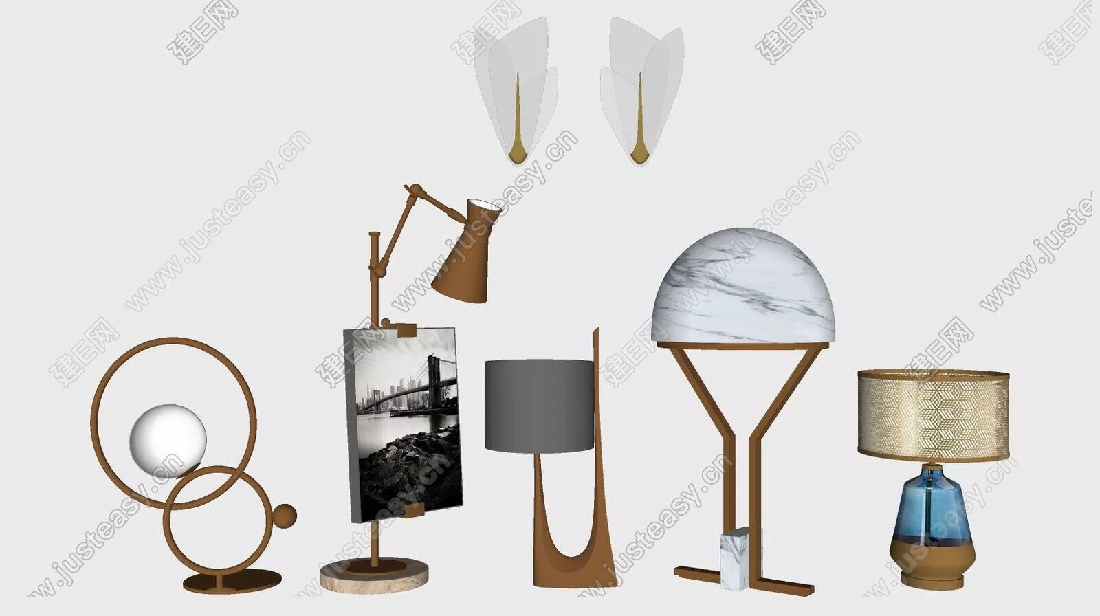 MODERN TABLE LAMP - SKETCHUP 3D MODEL - ENSCAPE - 111428009