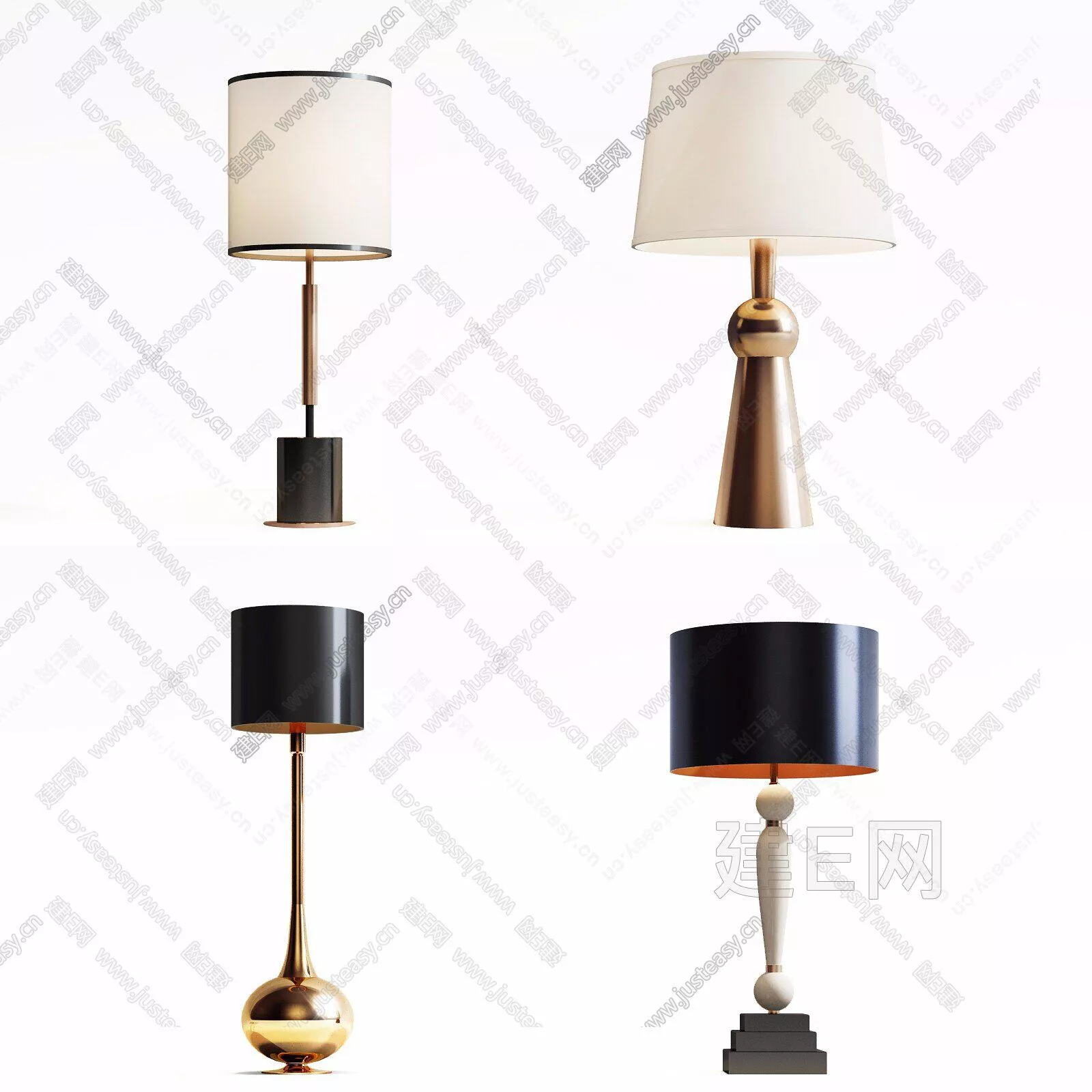 MODERN TABLE LAMP - SKETCHUP 3D MODEL - ENSCAPE - 112414082